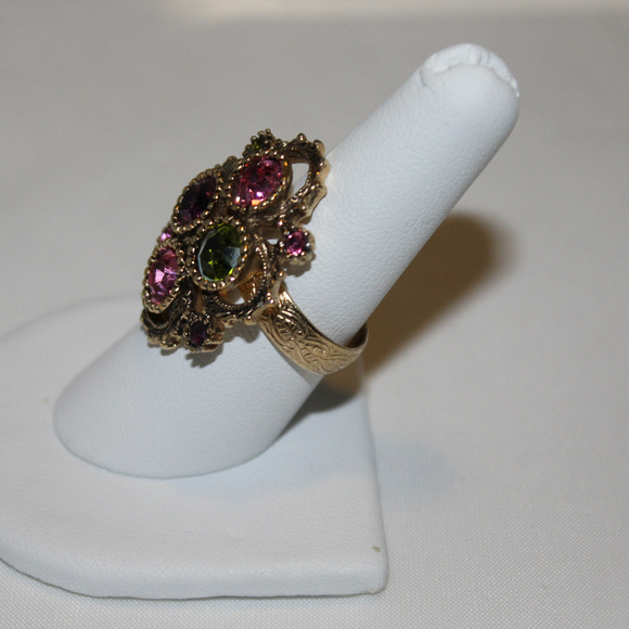 Vintage Sarah Coventry Austrian Lights  Ring - Picture 2 of 6